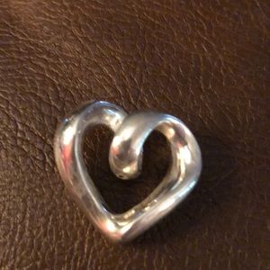 Sterling puff heart pendant